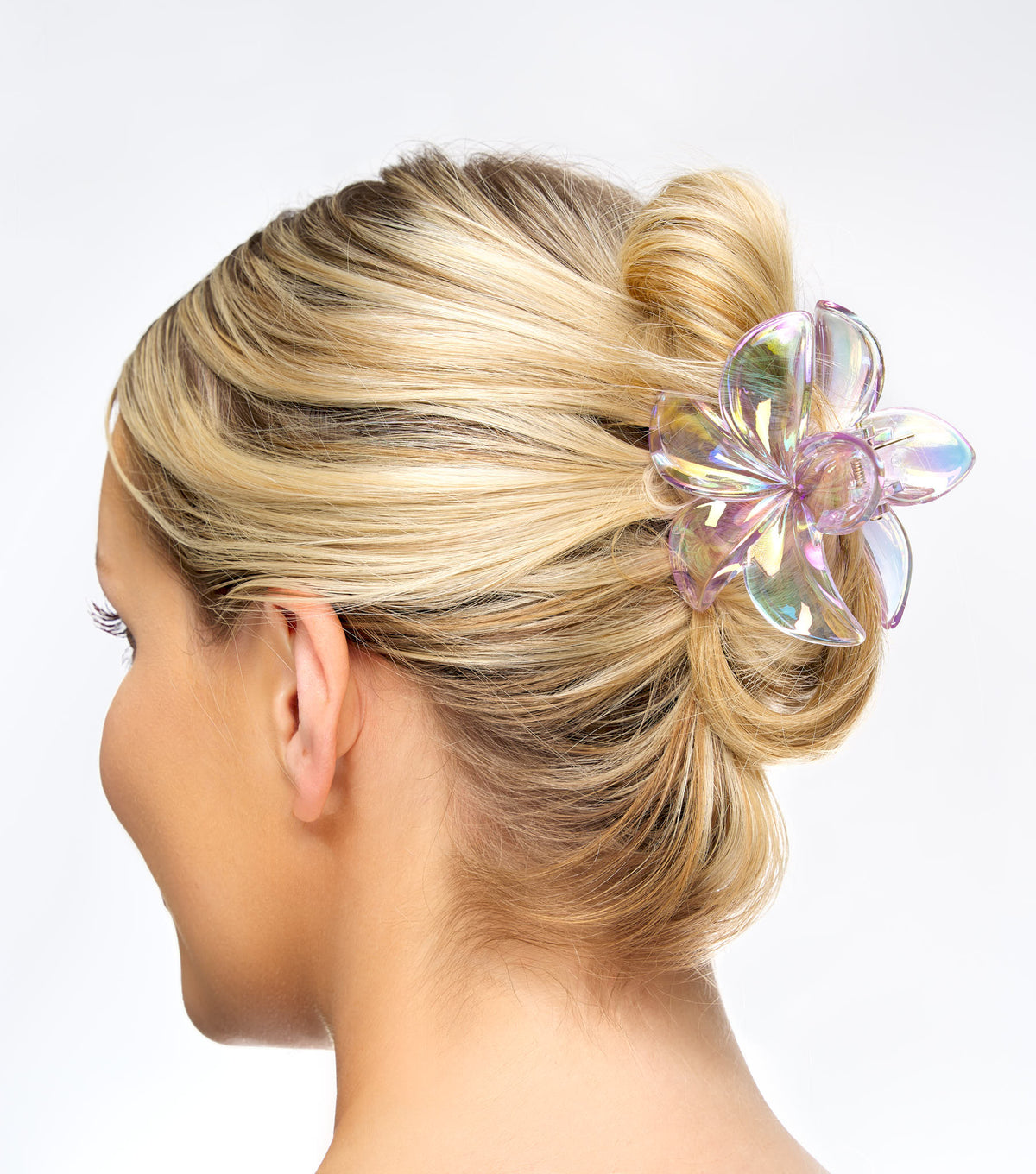 Brushworks Frosted Flower Claw Clips - 3 Pack