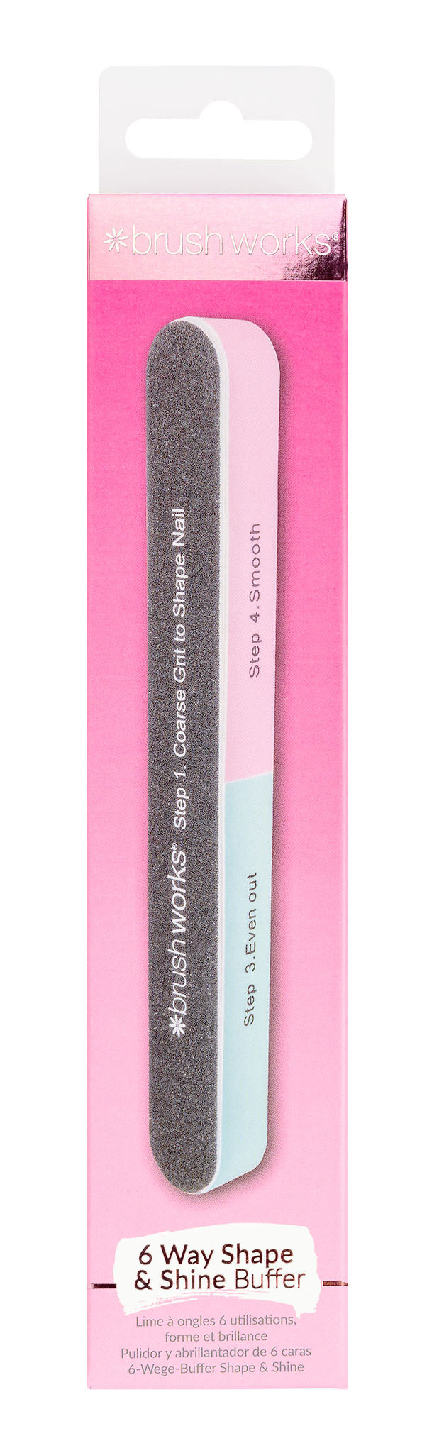 52 56 261 Brushworks 6 Sided Nail File - Shape & Shine FOP.jpg