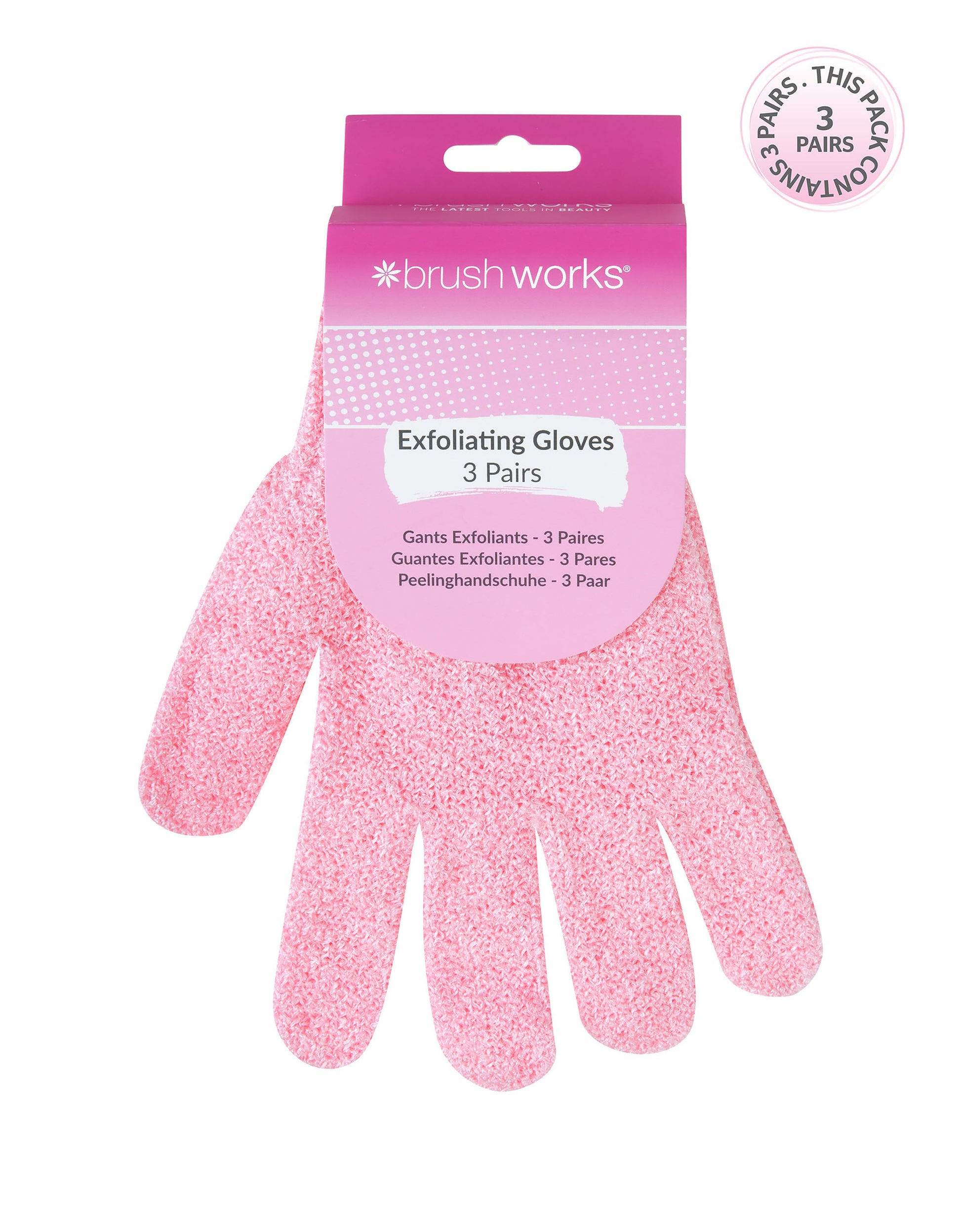 52 56 395 Brushworks Exfoliating Gloves - 3 Pairs FOP.jpg
