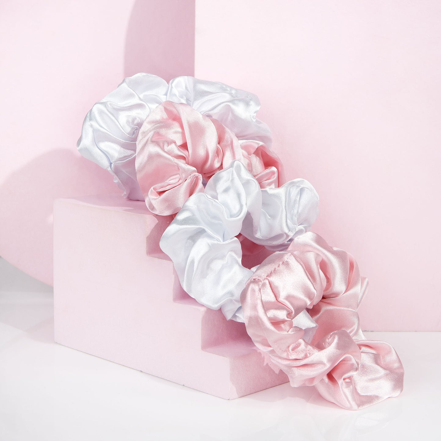 52 56 431 Brushworks Satin Scrunchies - Pink & White OOP (3).jpg