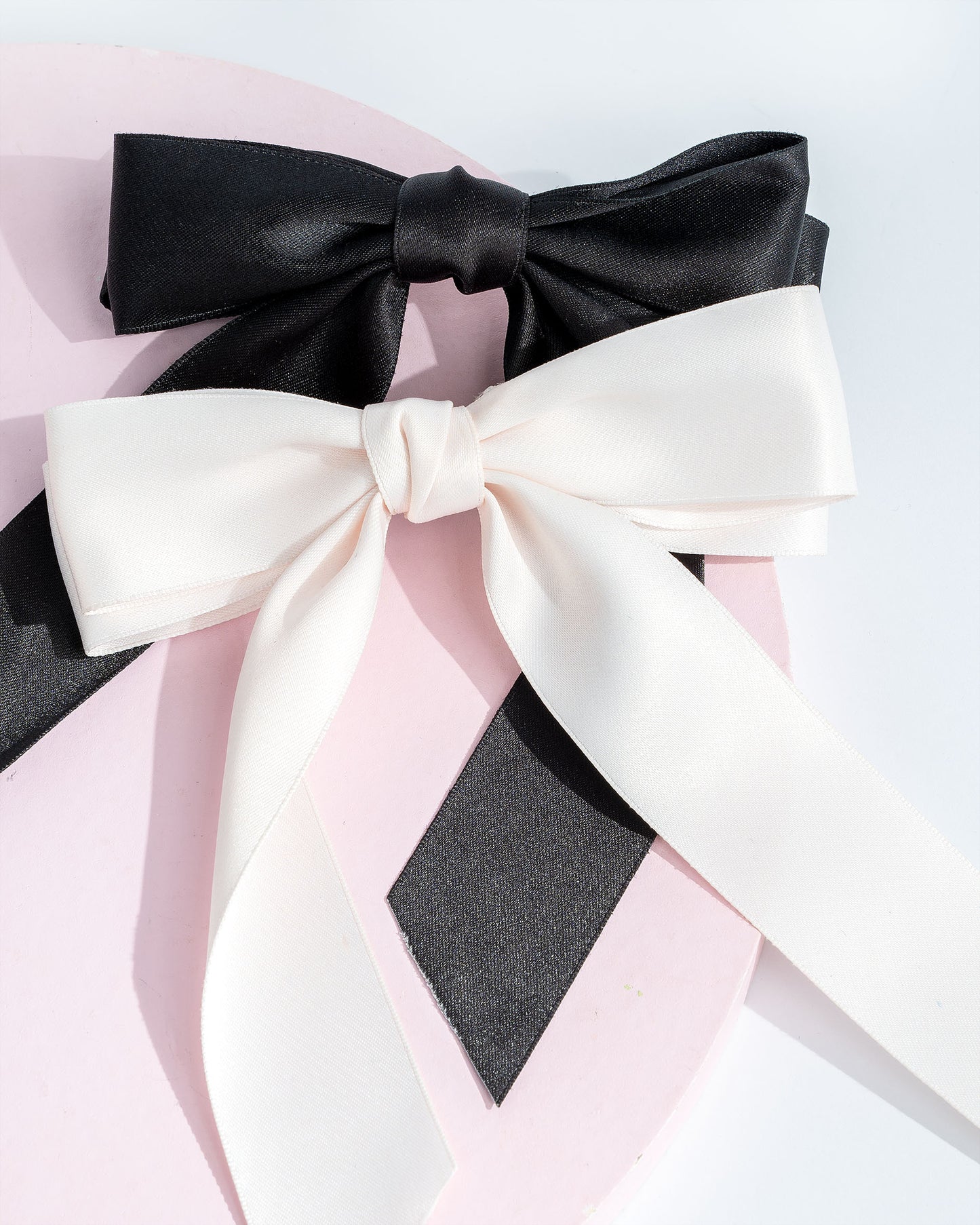 52 56 528 Brushworks Satin Hair Bow Duo – Black & White OOP (2).jpg