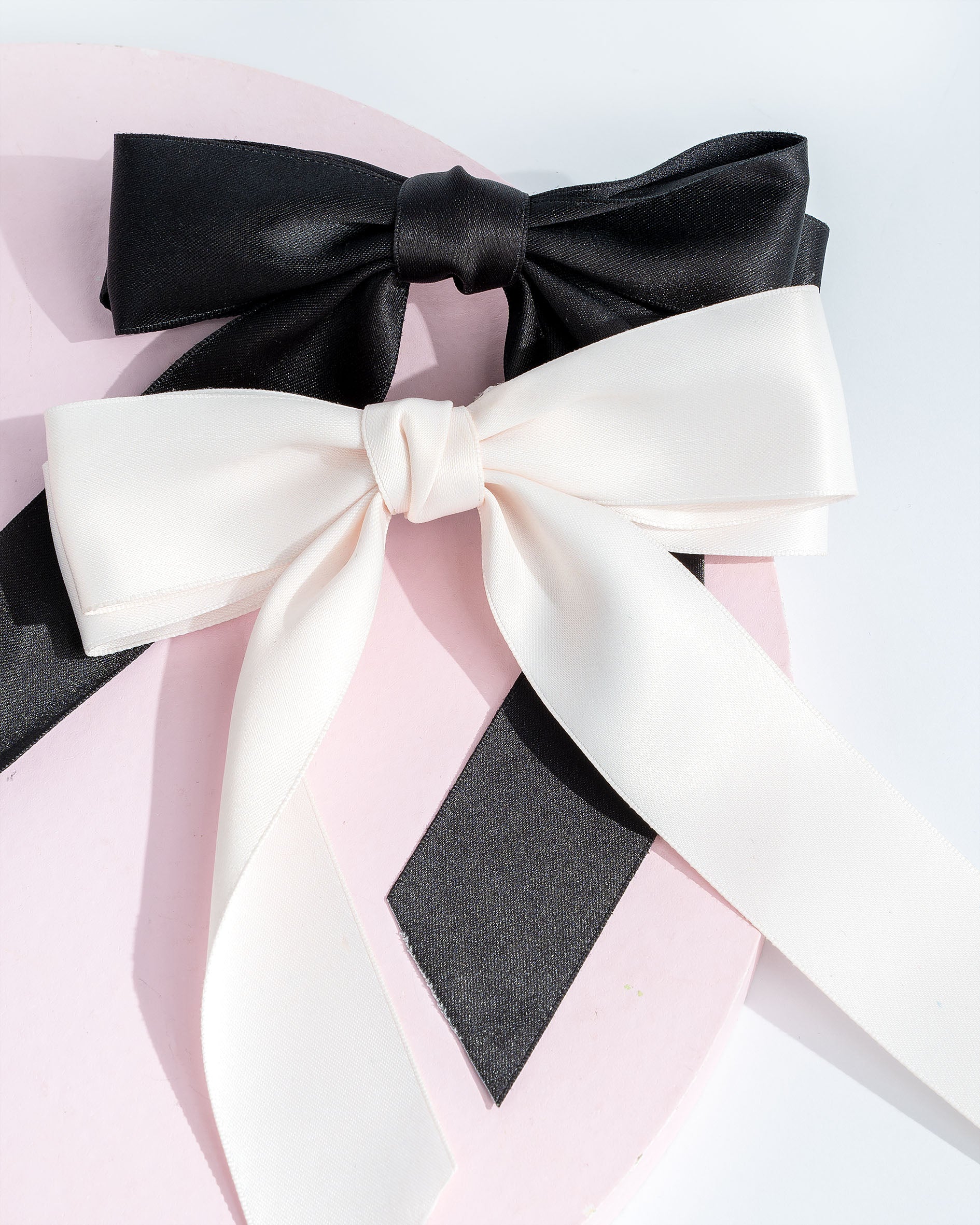 52 56 528 Brushworks Satin Hair Bow Duo – Black & White OOP (2).jpg