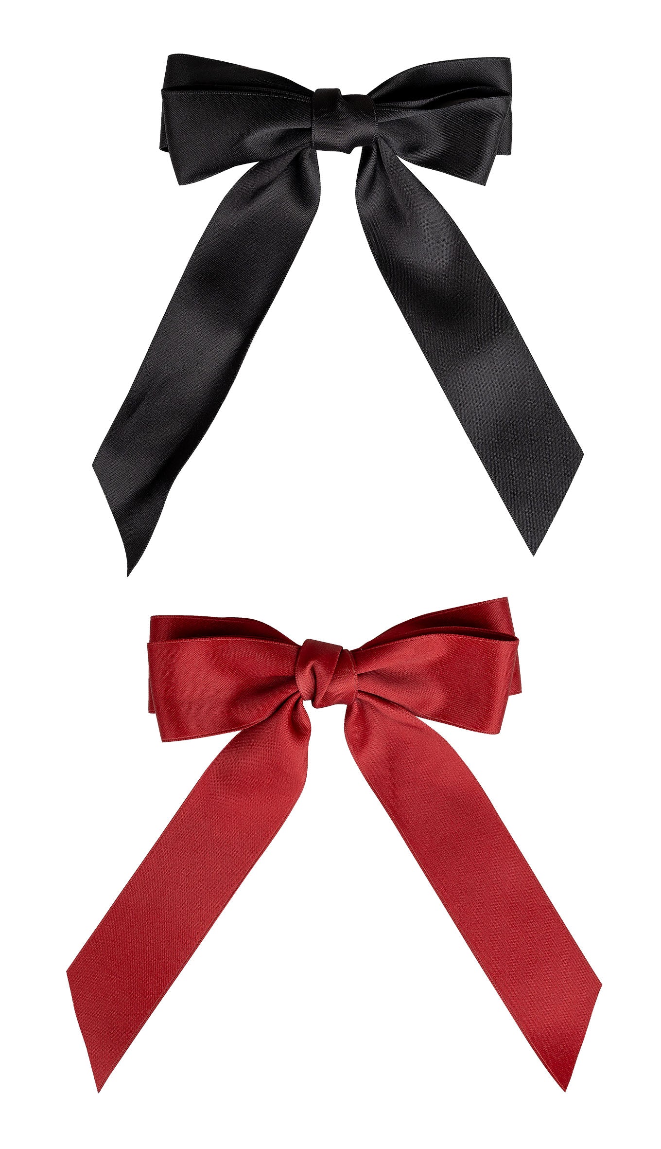 52 56 529 Brushworks Satin Hair Bow Duo Red & Black OOP.jpg