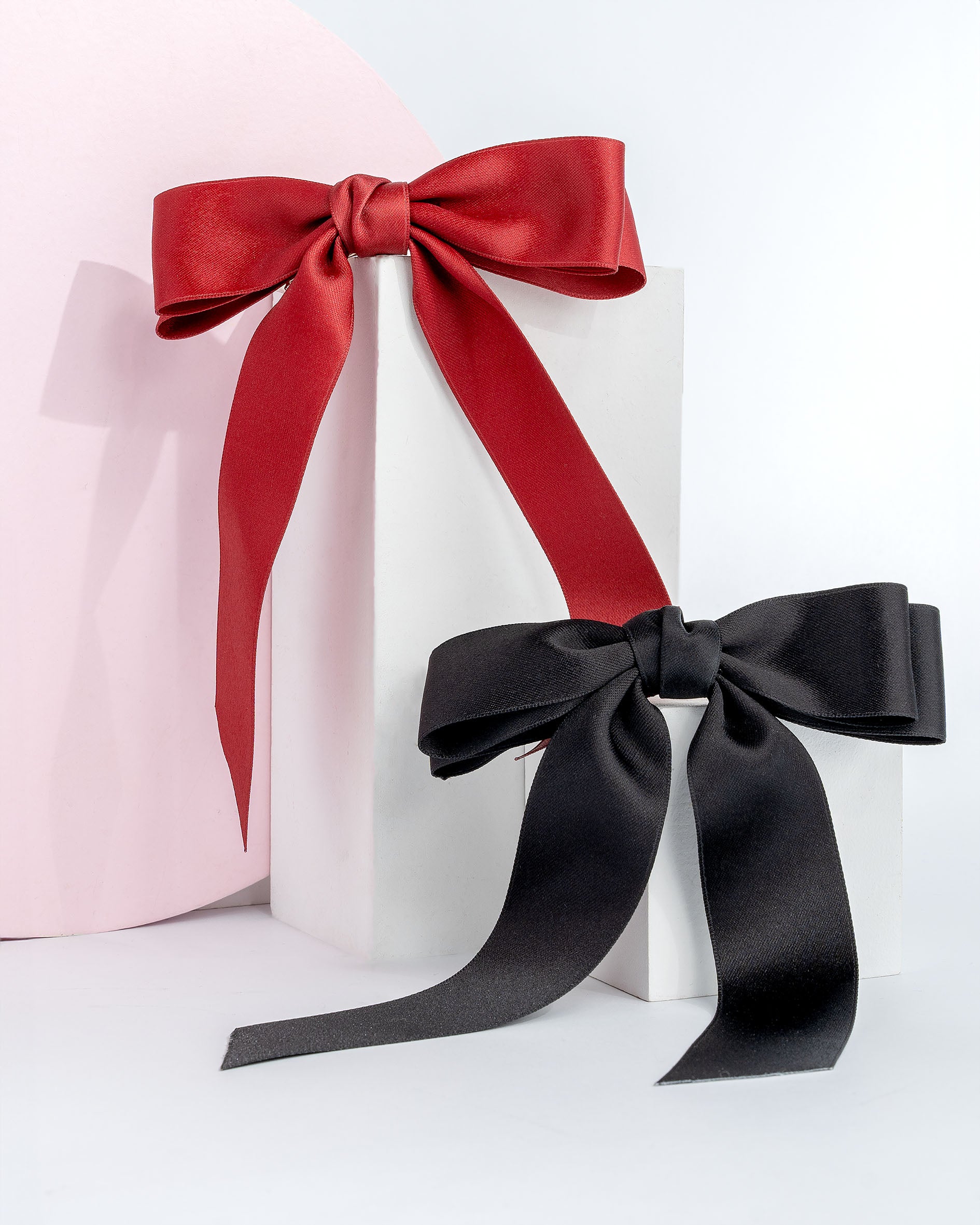 52 56 529 Brushworks Satin Hair Bow Duo Red & Black OOP (1).jpg