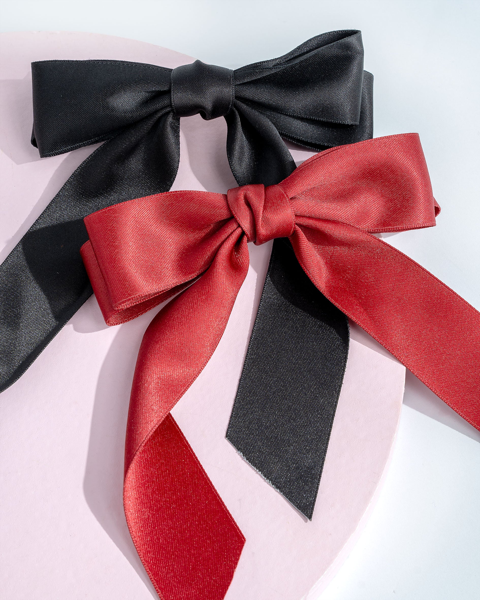 52 56 529 Brushworks Satin Hair Bow Duo Red & Black OOP (2).jpg