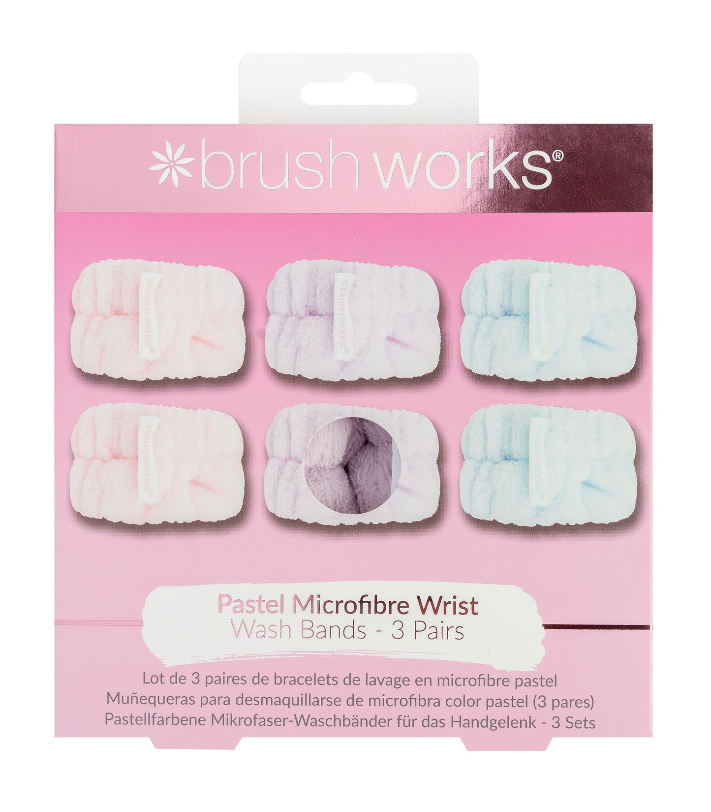 52 56 535 Brushworks Pastel Microfibre Wrist Wash Bands - 3 Pairs FOP.jpg