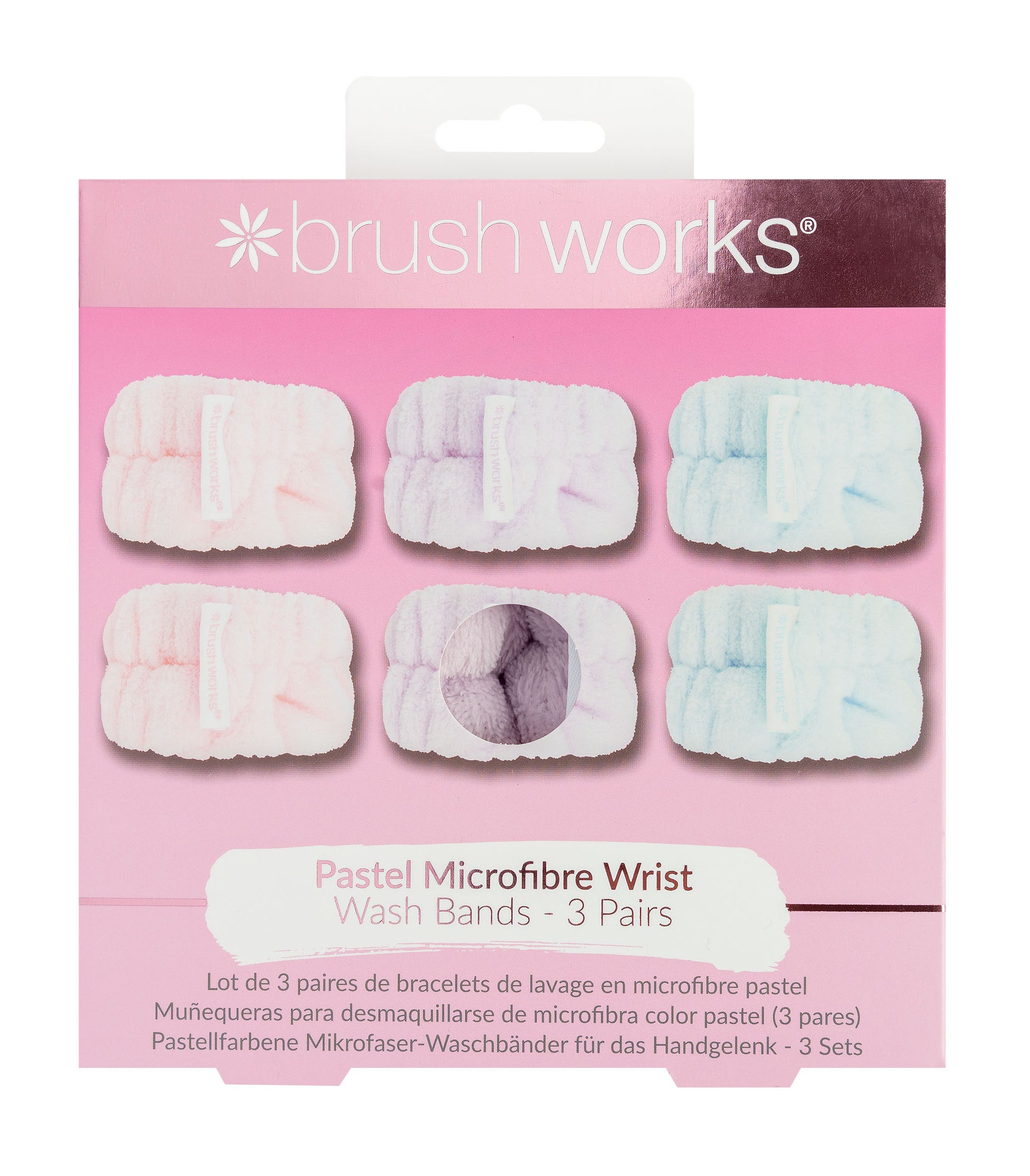 52 56 535 Brushworks Pastel Microfibre Wrist Wash Bands - 3 Pairs FOP.jpg