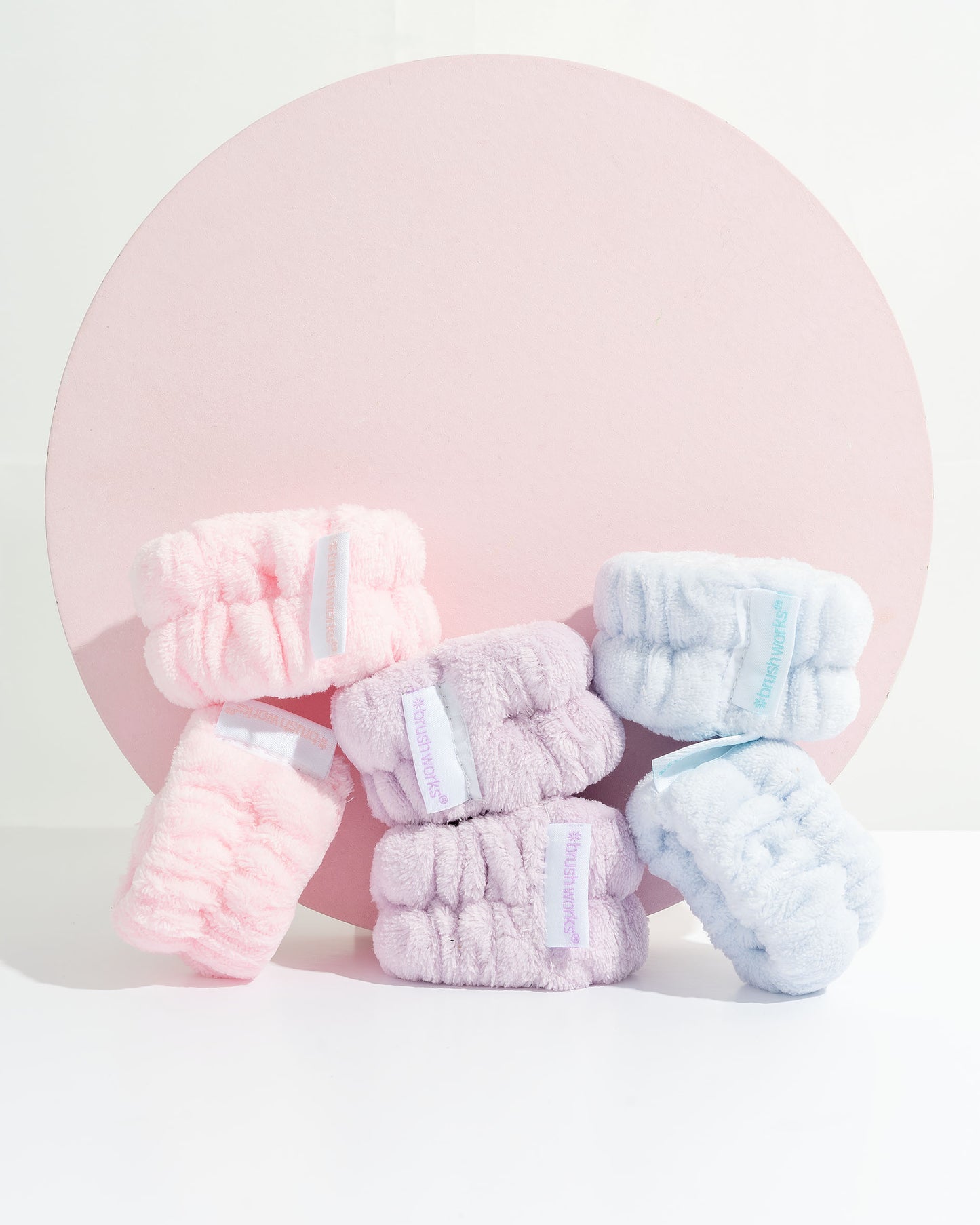 52 56 535 Brushworks Pastel Microfibre Wrist Wash Bands - 3 Pairs OOP(1).jpg