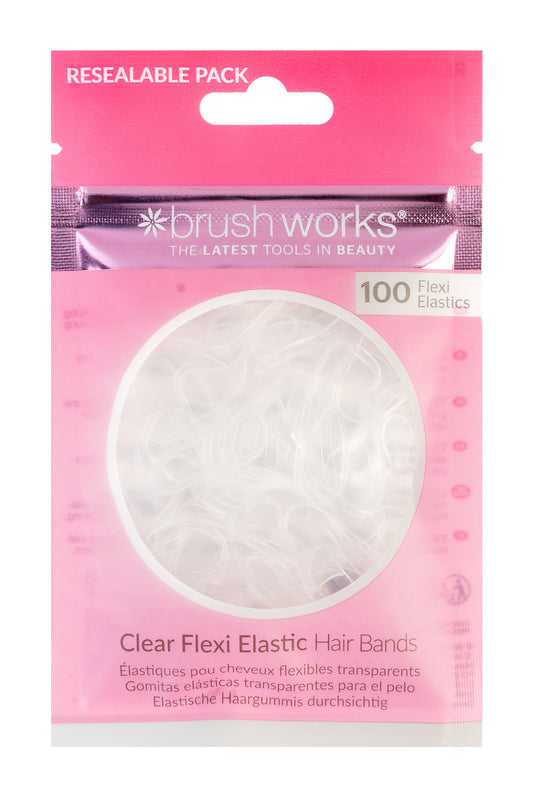 52 56 543 Brushworks Clear Flexi Elastic Hair Bands - 100 Pack FOP.jpg