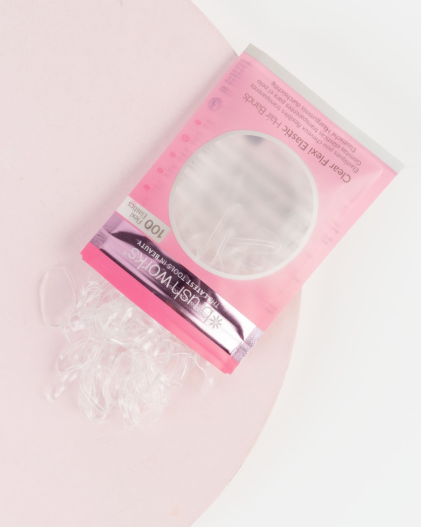 52 56 543 Brushworks Clear Flexi Elastic Hair Bands - 100 Pack OOP (3).jpg