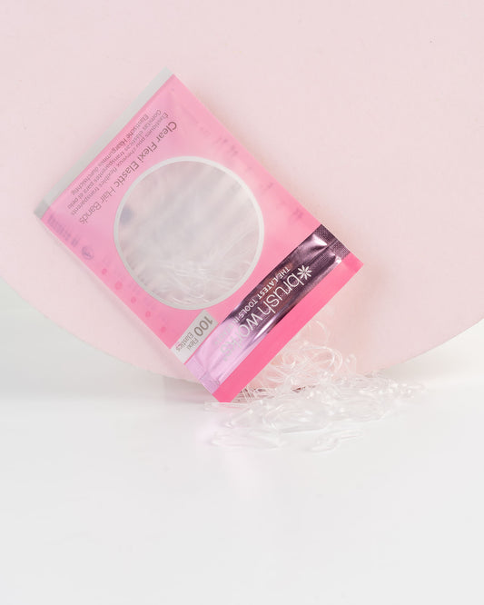 52 56 543 Brushworks Clear Flexi Elastic Hair Bands - 100 Pack OOP (4).jpg
