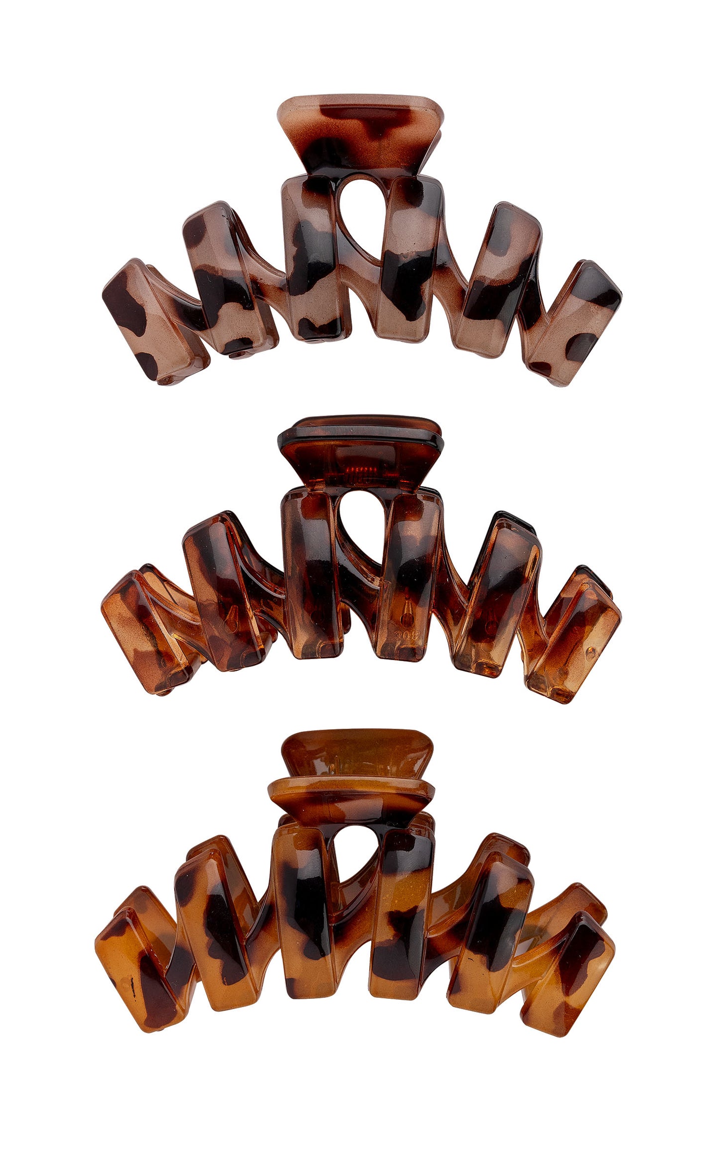 52 56 549 Brushworks Tortoiseshell Claw Clips - 3 Pack OOP.jpg
