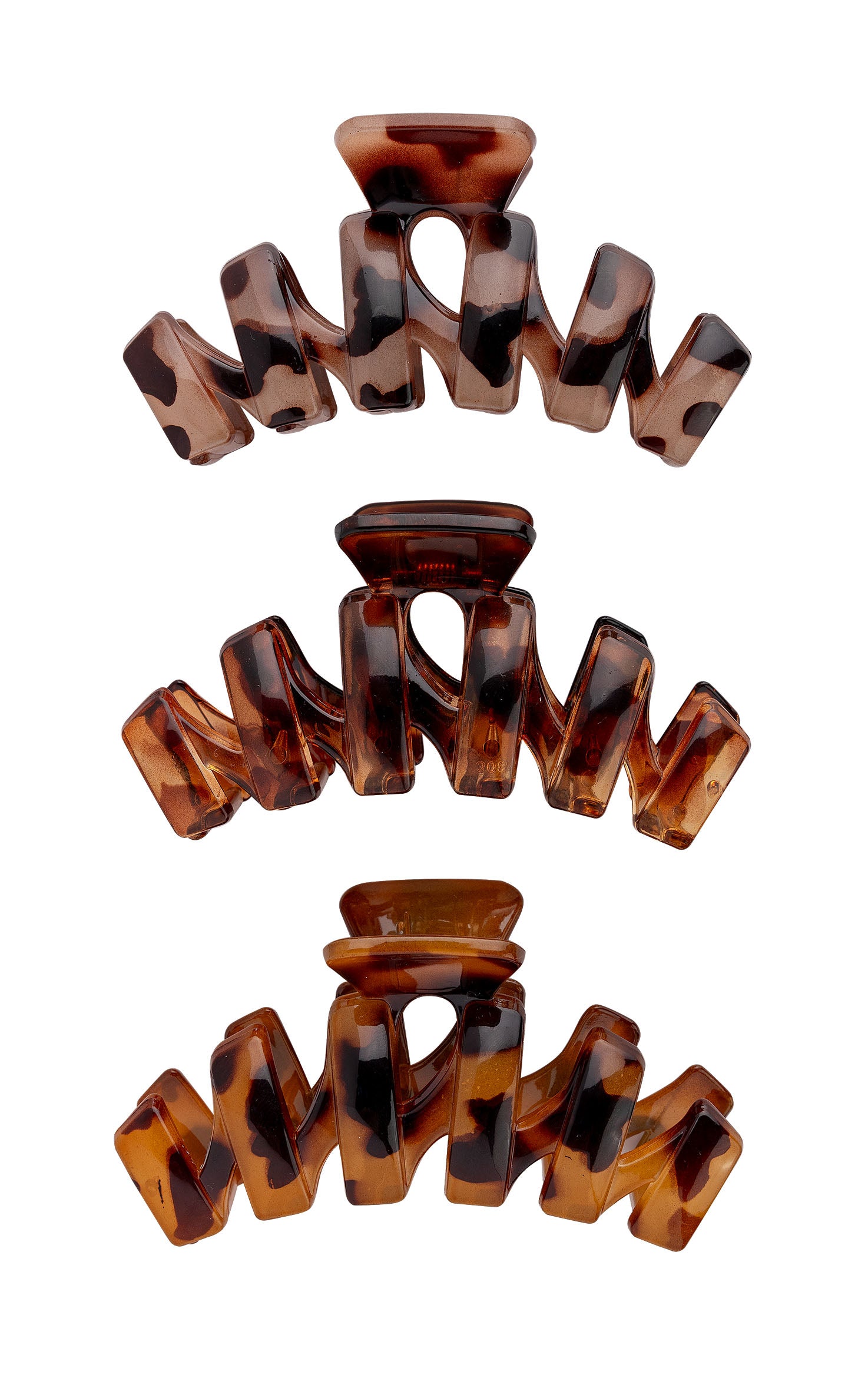 52 56 549 Brushworks Tortoiseshell Claw Clips - 3 Pack OOP.jpg
