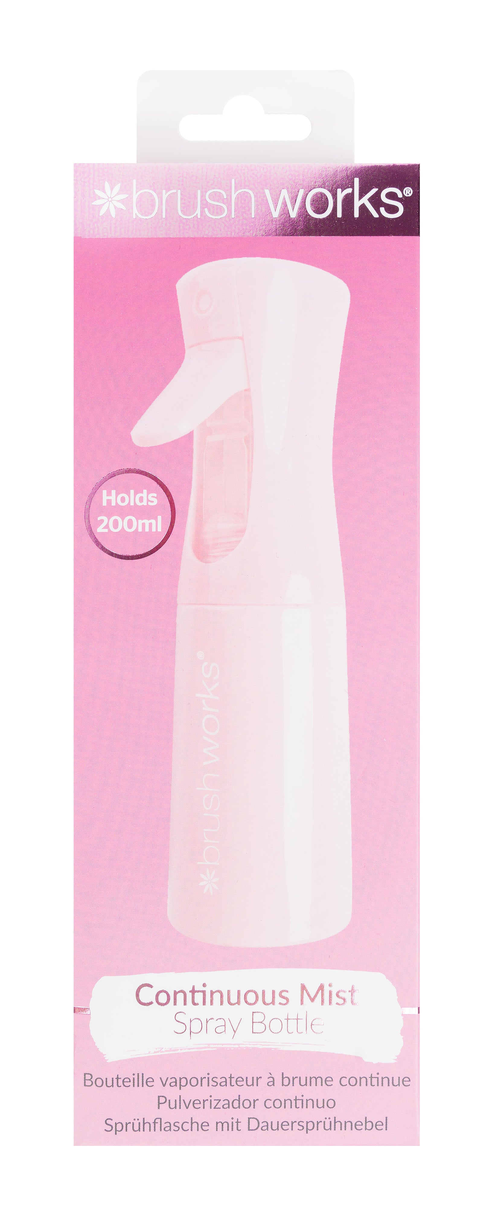 52 56 554 Brushworks Continuous Mist Spray Bottle - Pink FOP.jpg