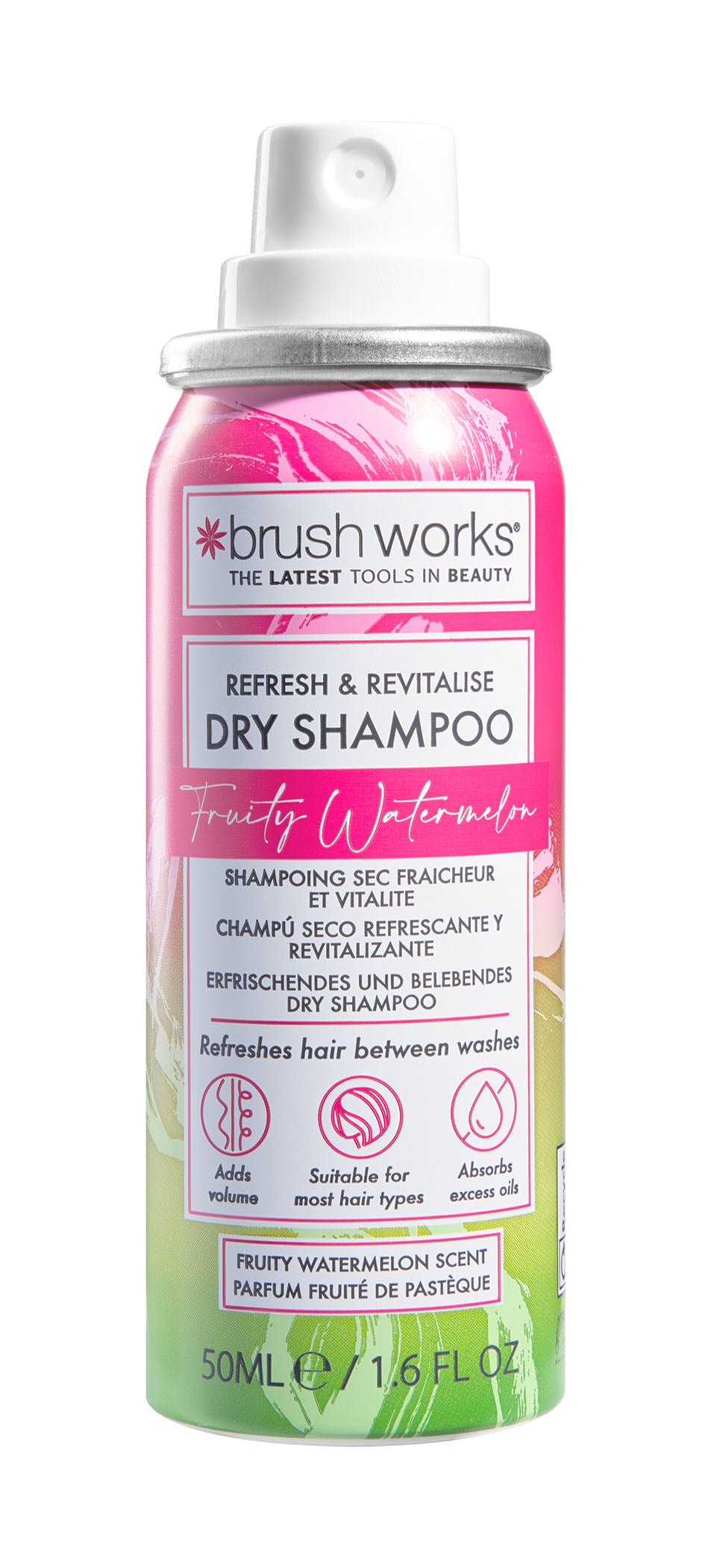 52 56 581 Brushworks Refresh & Revitalise Fruity Watermelon Dry Shampoo - 50ml FOP (2).jpg