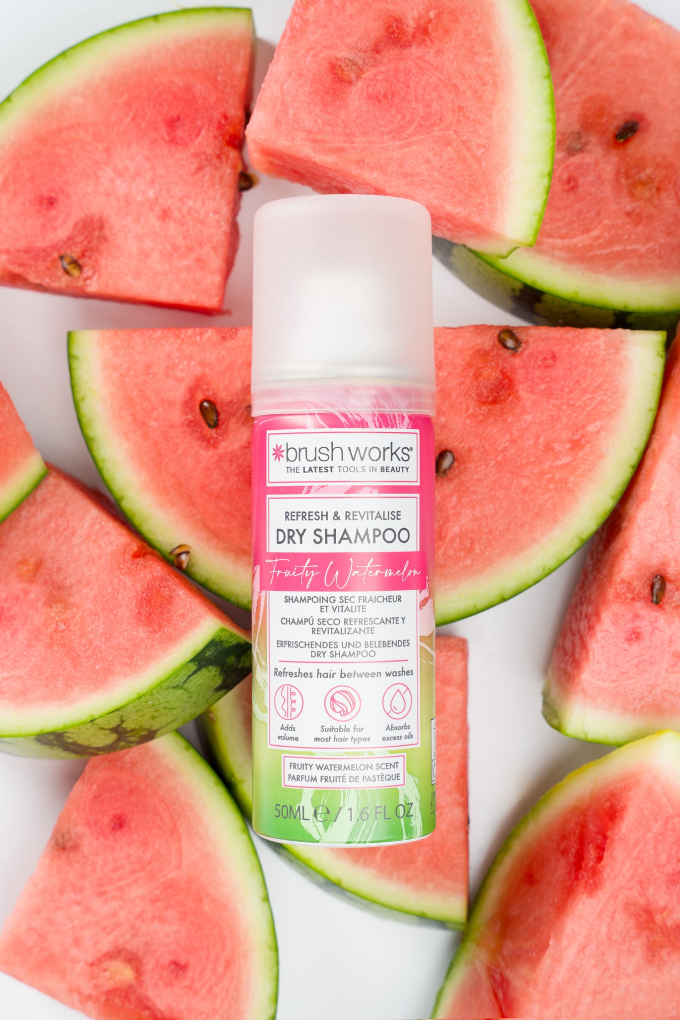 52 56 581 Brushworks Refresh & Revitalise Fruity Watermelon Dry Shampoo - 50ml OOP(4).jpg