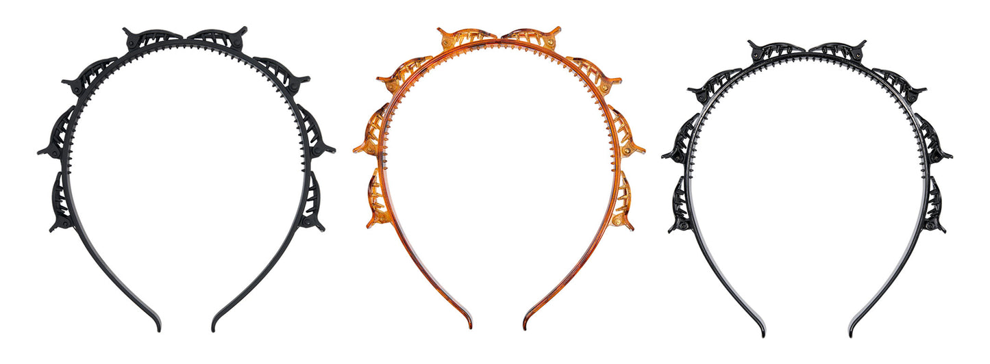 52 56 587 Brushworks Butterfly Clip Headbands - 3 Pack  OOP.jpg