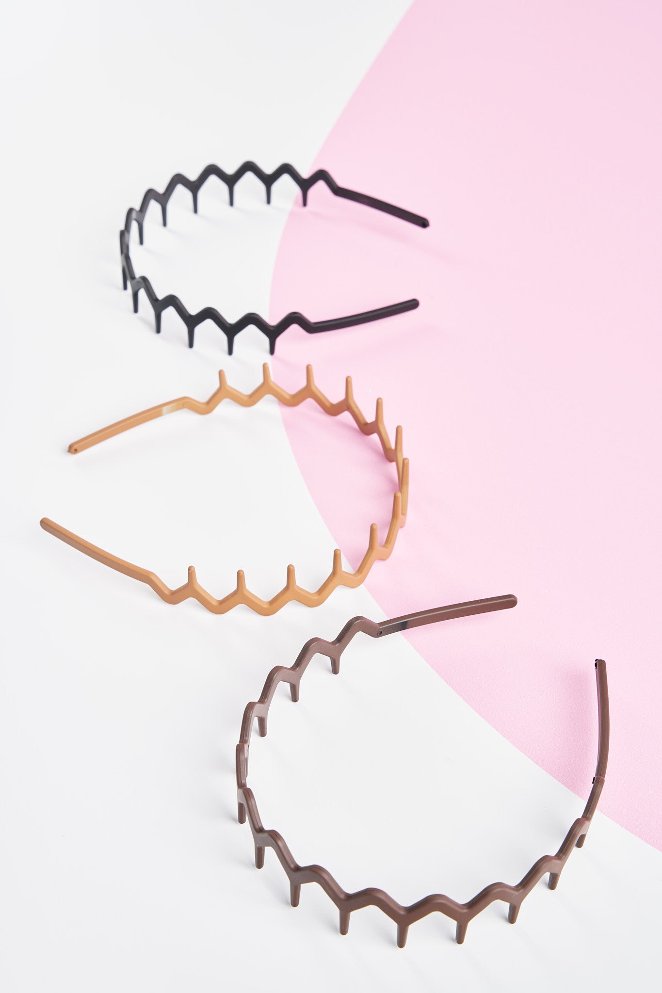 52 56 593 Brushworks Neutral Zig Zag Headbands - 3 Pack.jpg