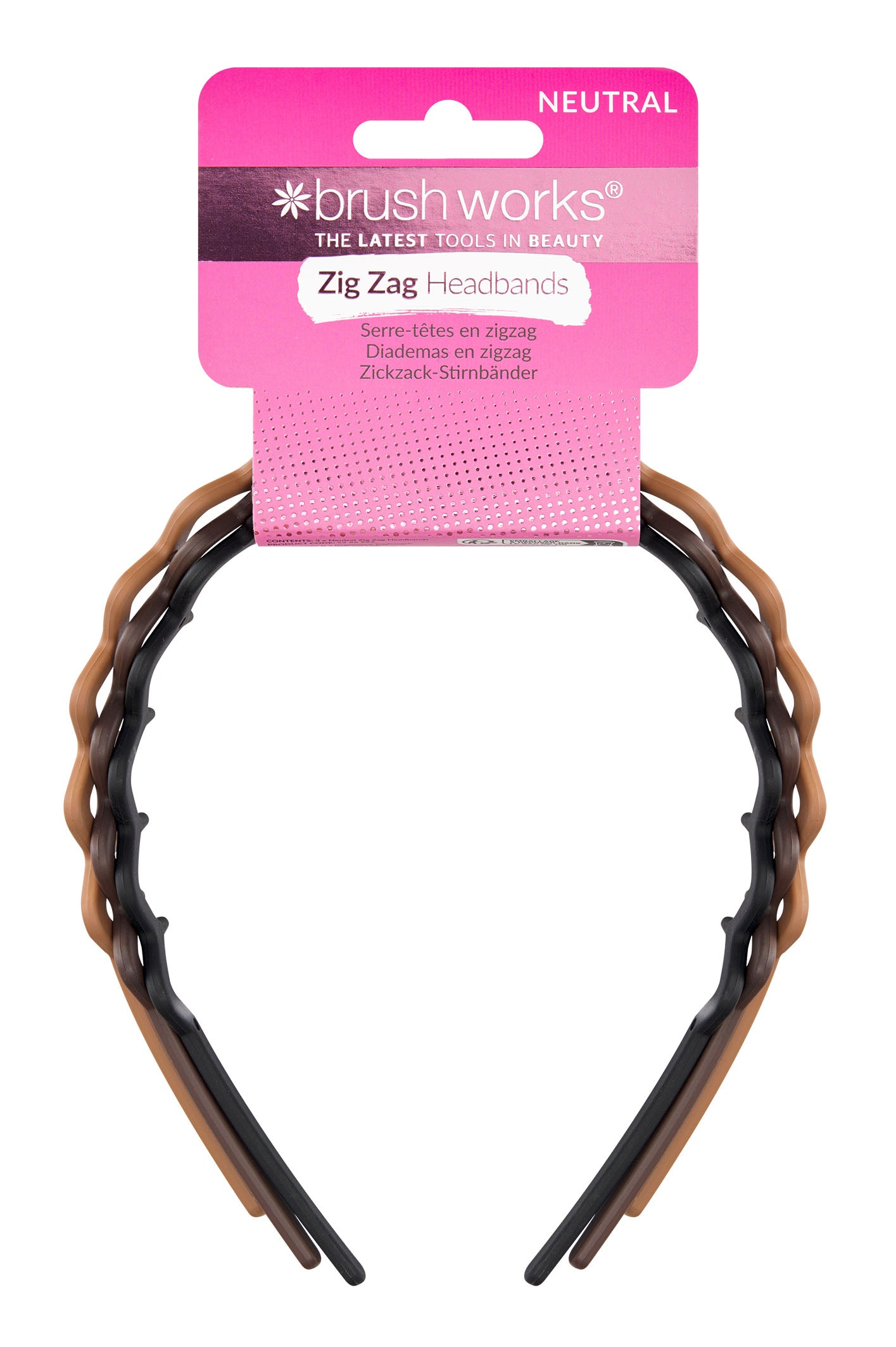 52 56 593 Brushworks Neutral Zig Zag Headbands FOP.jpg
