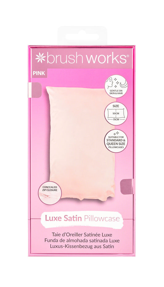 52 56 598 Brushworks Luxe Satin Pillowcase - Pink FOP.jpg